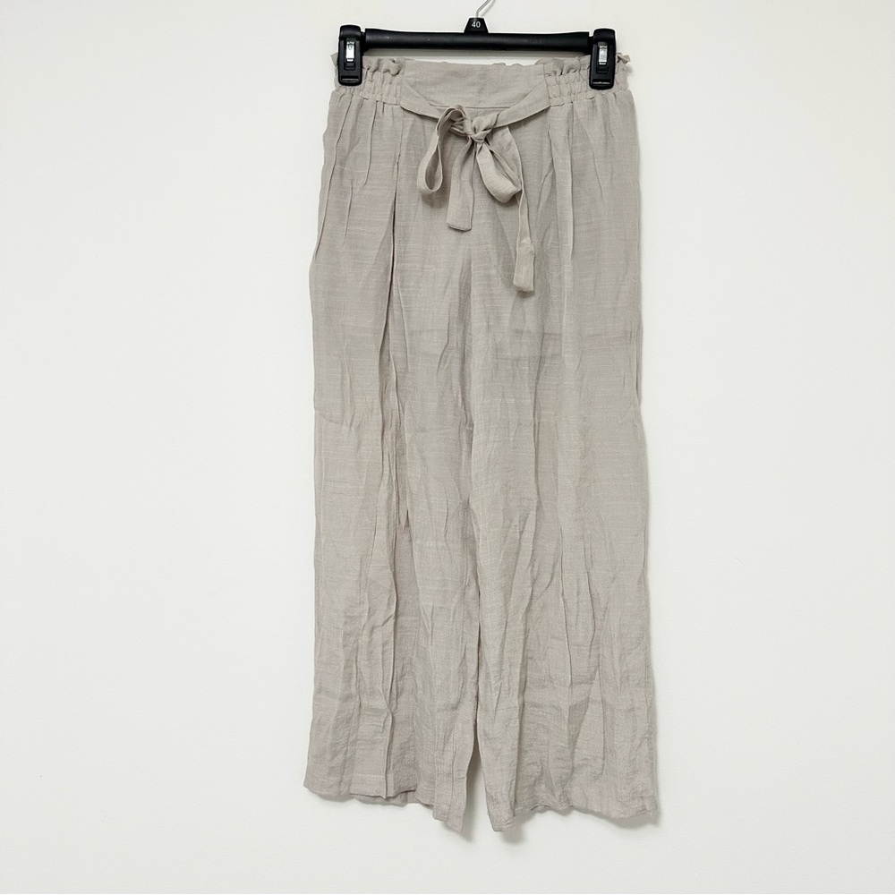 A. Byer Light Weight Taupe Elastic-Waist Sheer Pants with Shorts Underneath SM